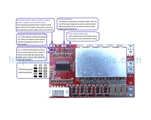 BMS protection board 3S-5S 50A