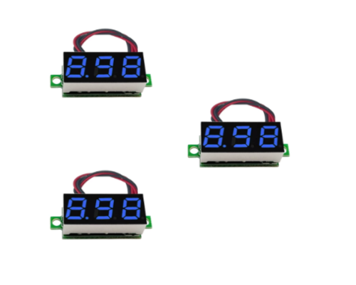 LED voltmeter 0-30V blue