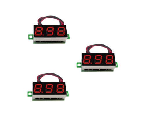 LED voltmeter 0-30V red