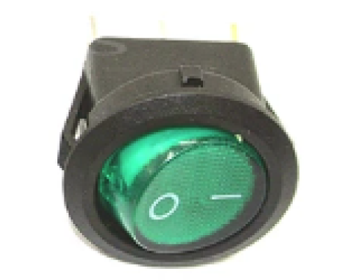 Выключатель KCD1 24В Зеленый 6.3мм