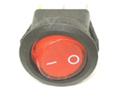 Выключатель KCD1 12В Красный 6.3мм