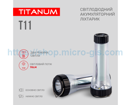 Портативный светодиодный фонарик TITANUM TLF-T11