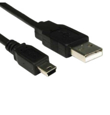 Cable USB type A - mini-USB 0.5m