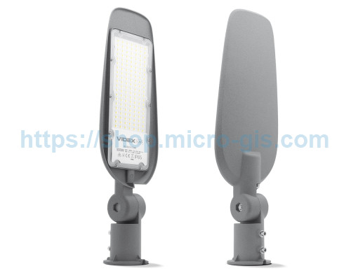 LED street lamp VIDEX (rotatable) 100W 5000K Gray