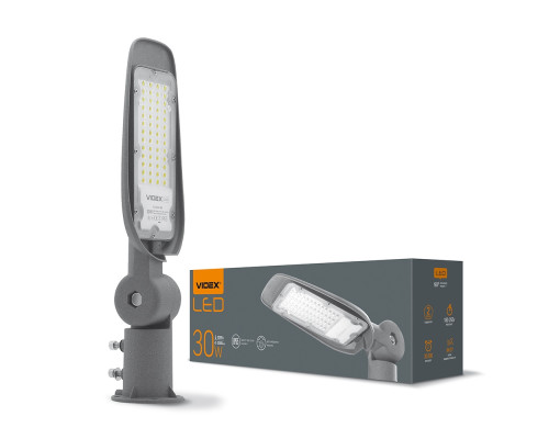 LED street lamp VIDEX (swivel) 30W 5000K Gray