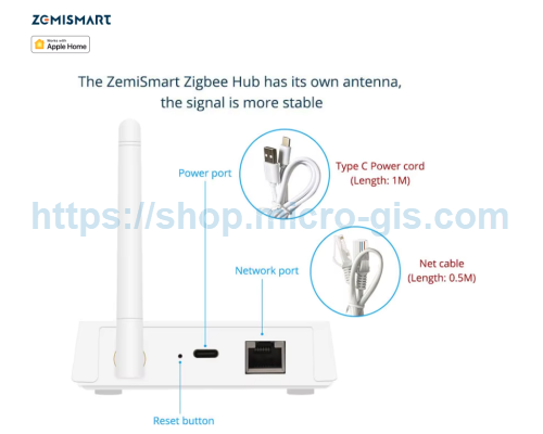 Розумний хаб ZemiSmart ZigBee 3.0 ZMHK-01 (Gen2)