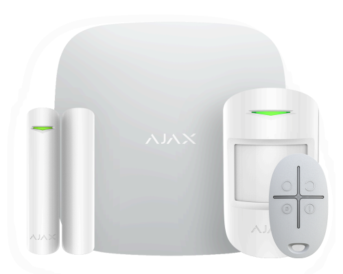 Ajax StarterKit (білий): Комплект бездротової сигналізації
