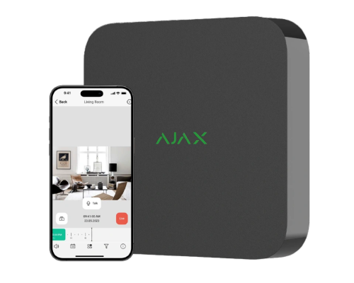 Ajax NVR 8ch (чорний) - мережевий відеореєстратор