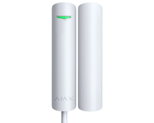 Ajax DoorProtect Plus Fibra (white) - проводной магнитоконтактный  датчик открытия