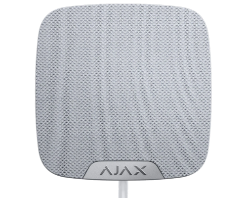 Wired home siren Ajax HomeSiren Fibra (white) for reliable protection