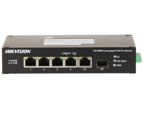 Hikvision DS-3T0306HP-E/HS PoE 100/1000 Mbps 4-port