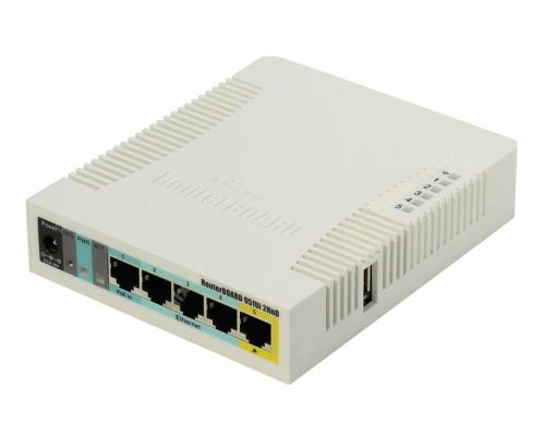 MikroTik (RB951G-2HnD) with 2.4GHz Wi-Fi and 5 Ethernet ports