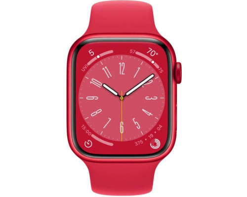 Apple Watch 8 GPS 45mm Aluminium (PRODUCT) Red with Sport Band (PRODUCT) Red Regular