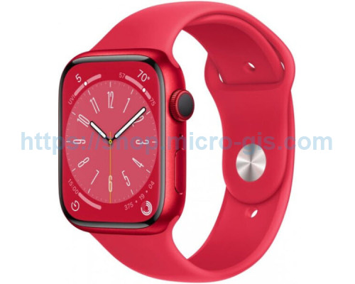 Apple Watch 8 GPS 45mm Aluminium (PRODUCT) Red with Sport Band (PRODUCT) Red Regular