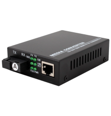 TelStream MC-218/320SC (1310TX&1550RX, 20км) медіаконвертер
